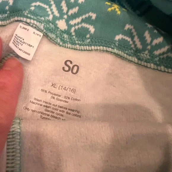 NWT new Set of 3 SO leggings jeggings girls 14 pink green blue denim - Picture 7 of 17